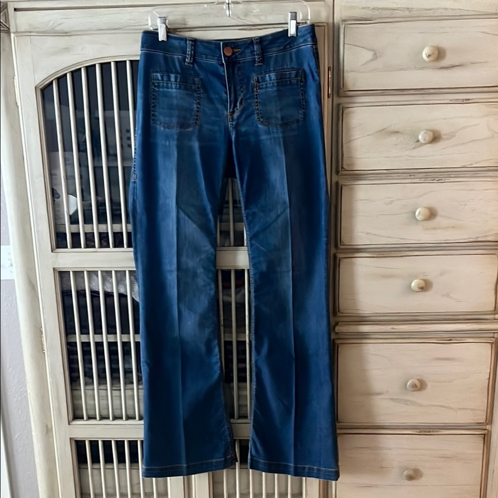 CAbi Blue Flare & Wide Leg Jeans